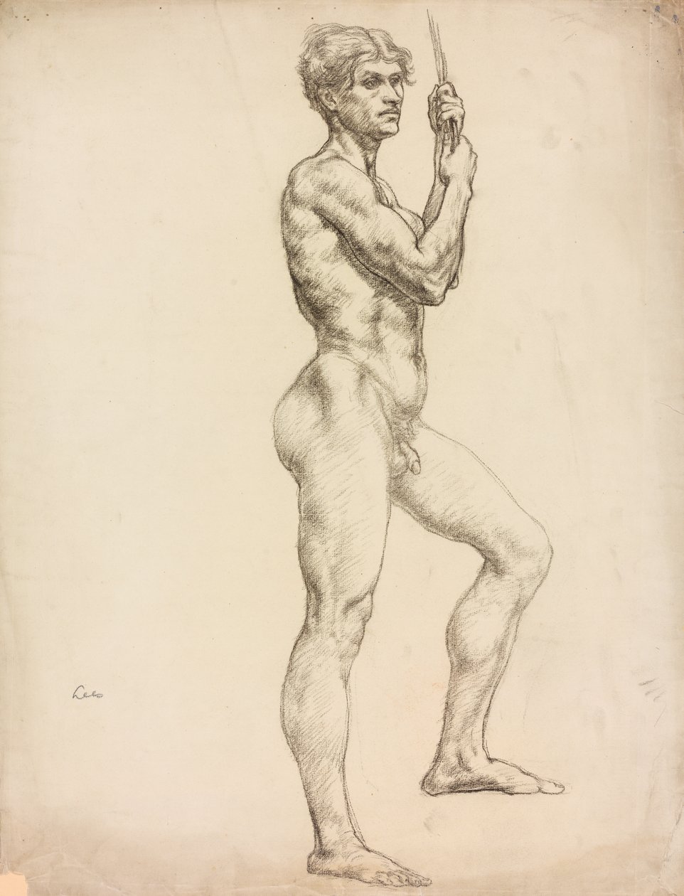 Et studie af en mandlig figur af Derwent Lees