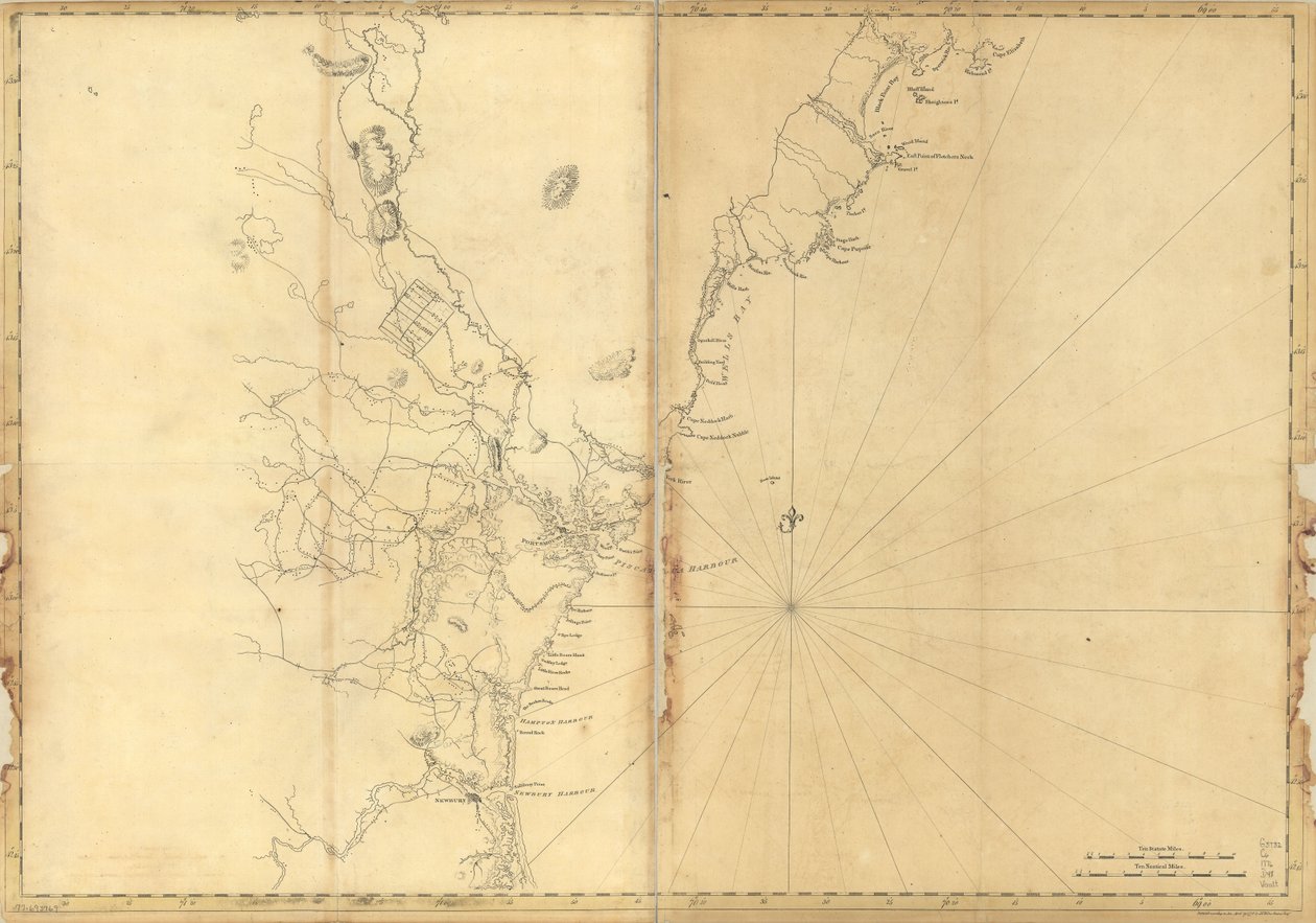 (New Englands kyst fra Cape Elizabeth, Me. til Newburyport, Mass. LOC 77693969 af Joseph F. W. Des Barres