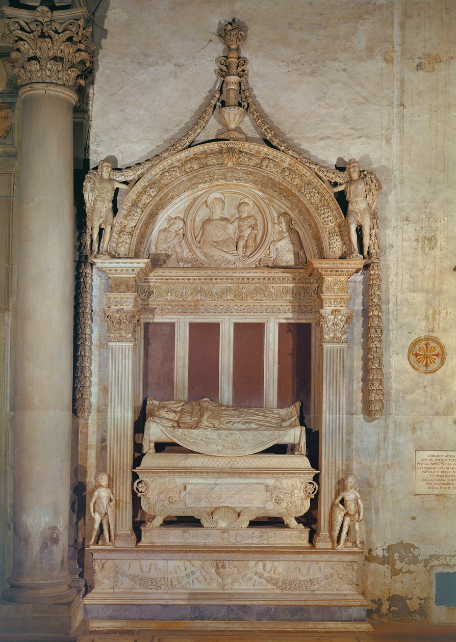 Carlo Marsuppinis grav, ca. 1453-55 (marmor) af Desiderio da Settignano