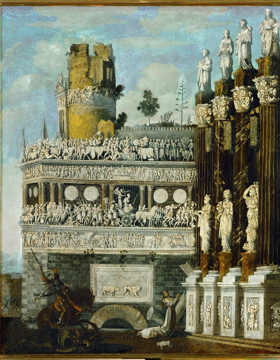 "Imaginær arkitektur" (olie på lærred) af Desiderio Monsu