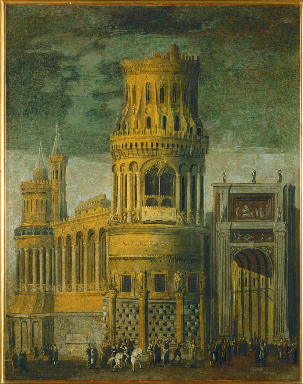 Imaginær arkitektur (olie på lærred) af Desiderio Monsu