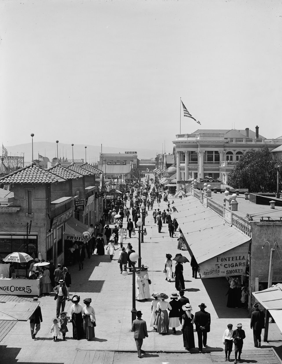 A Midway, Long Beach, Californien, ca. 1910-20 af Detroit Publishing Co.