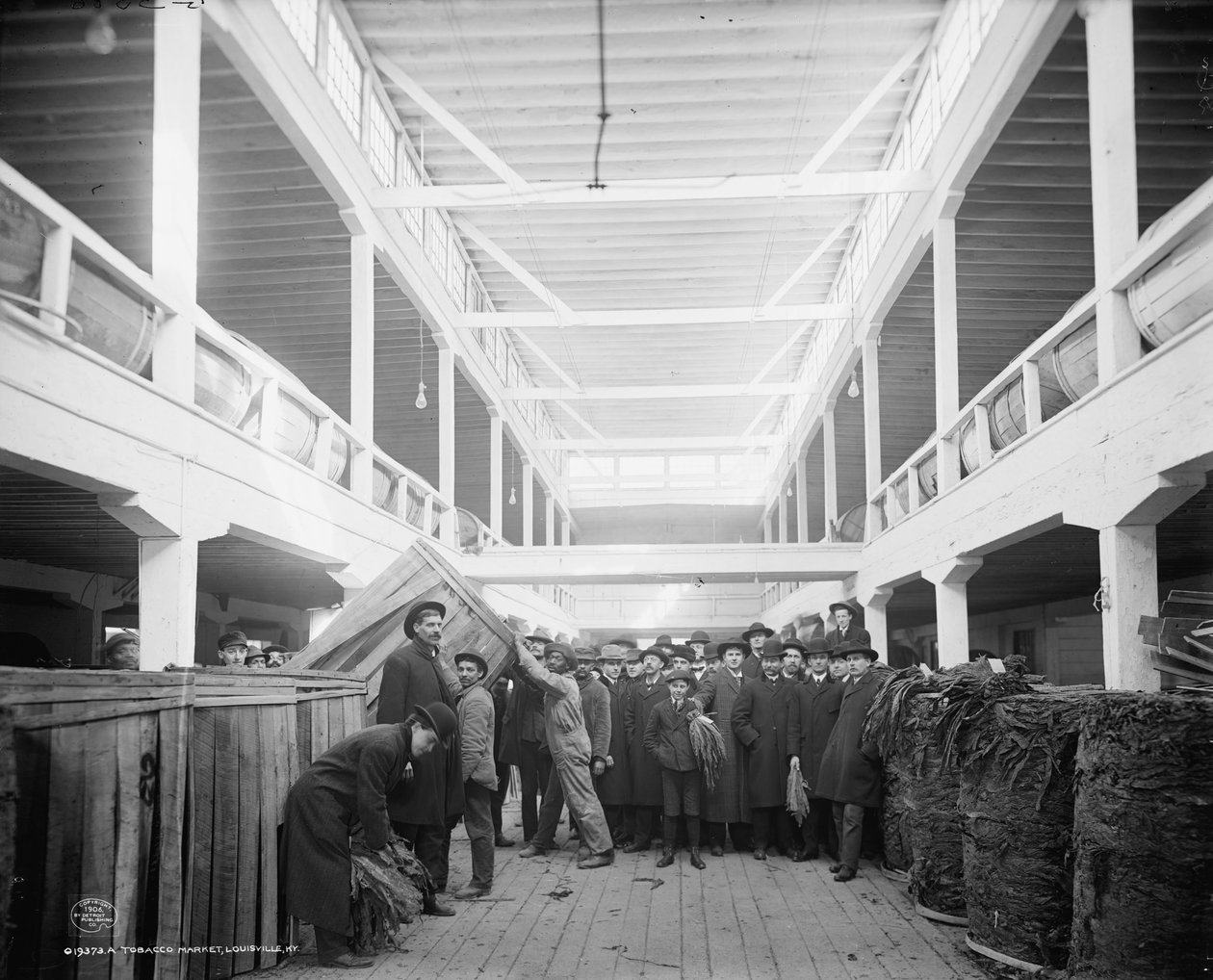 Et tobaksmarked, Louisville, Kentucky, 1906 af Detroit Publishing Co.
