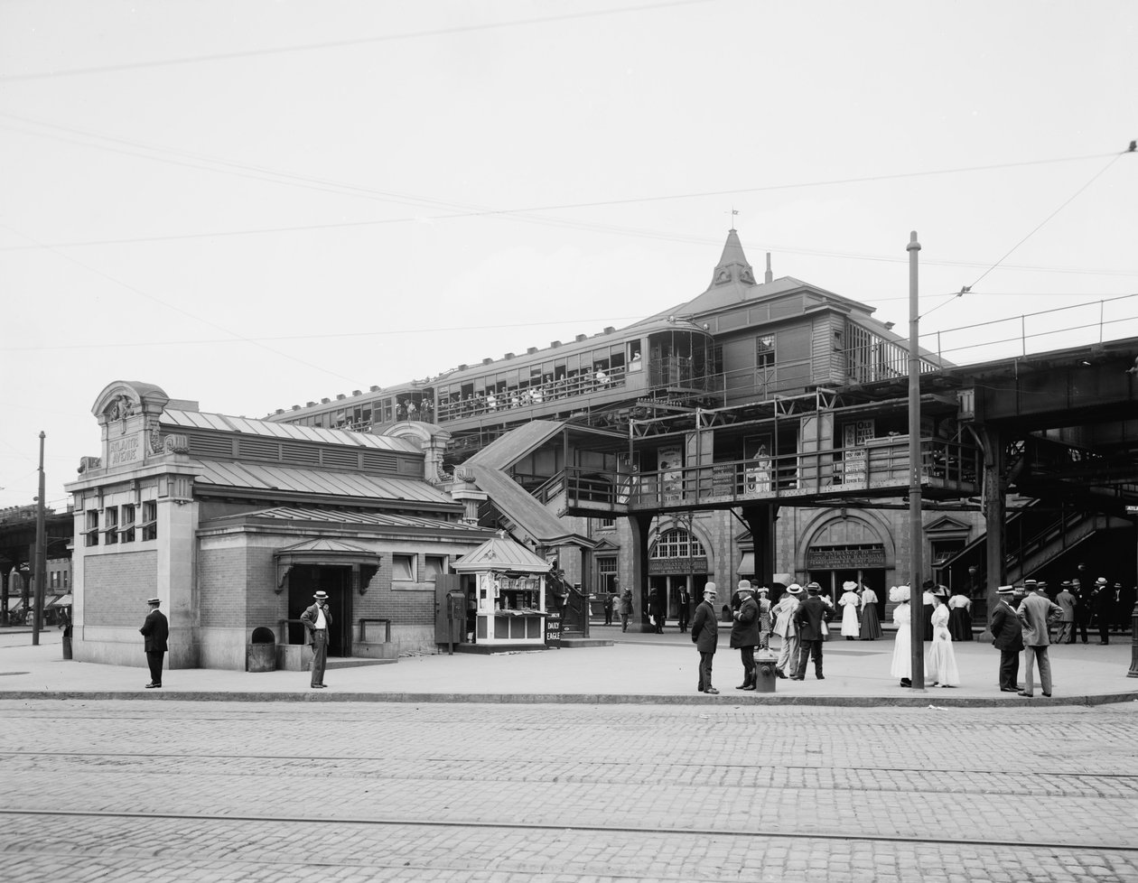 Atlantic Avenue, metroindgang, Brooklyn, N.Y., ca. 1910-20 af Detroit Publishing Co.