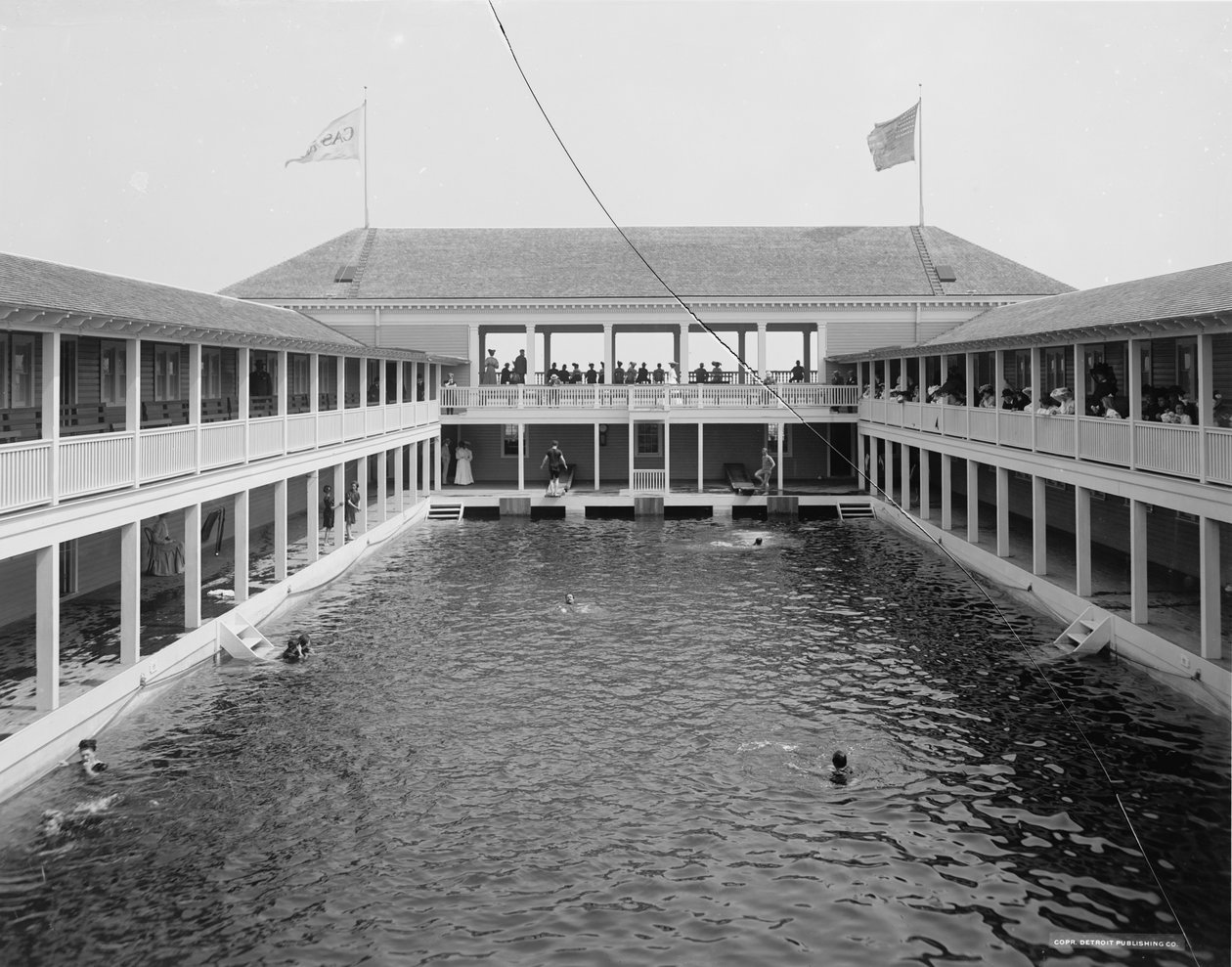 Badebassin i kasinoet, Palm Beach, Florida, ca. 1905 af Detroit Publishing Co.