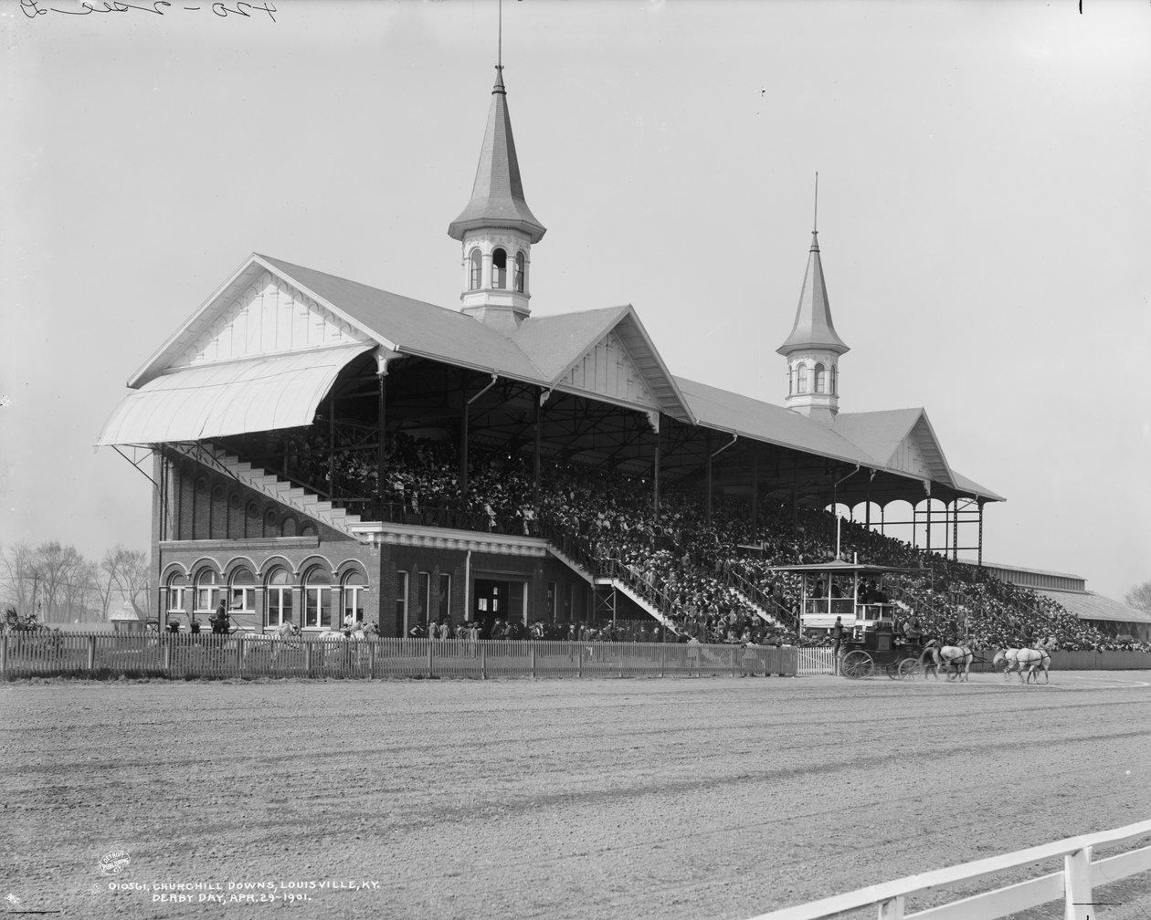 Churchill Downs, Louisville, Kentucky, Derby-dag, 29. april 1901 af Detroit Publishing Co.