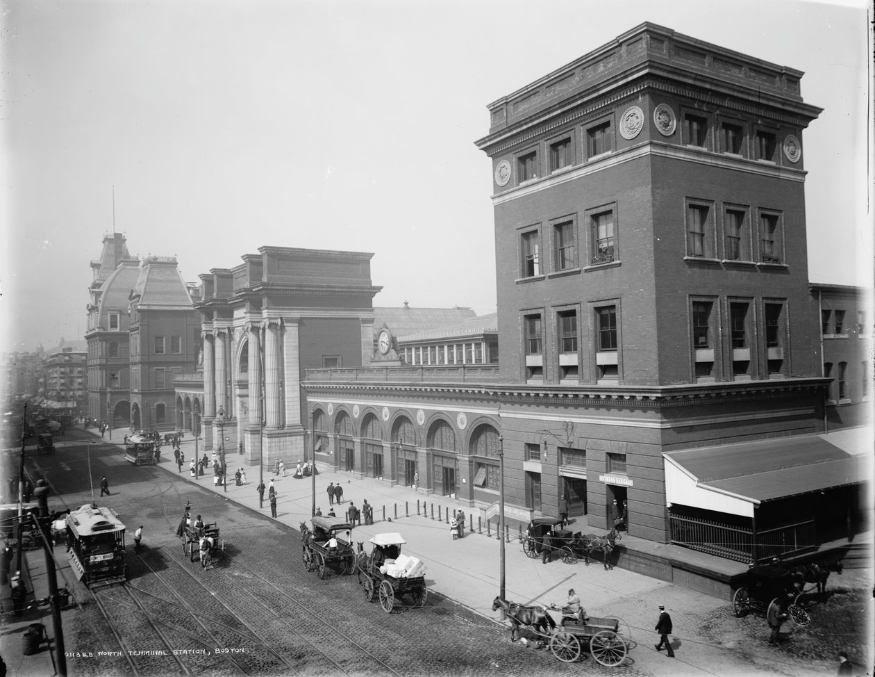 North Terminal Station, Boston af Detroit Publishing Co.