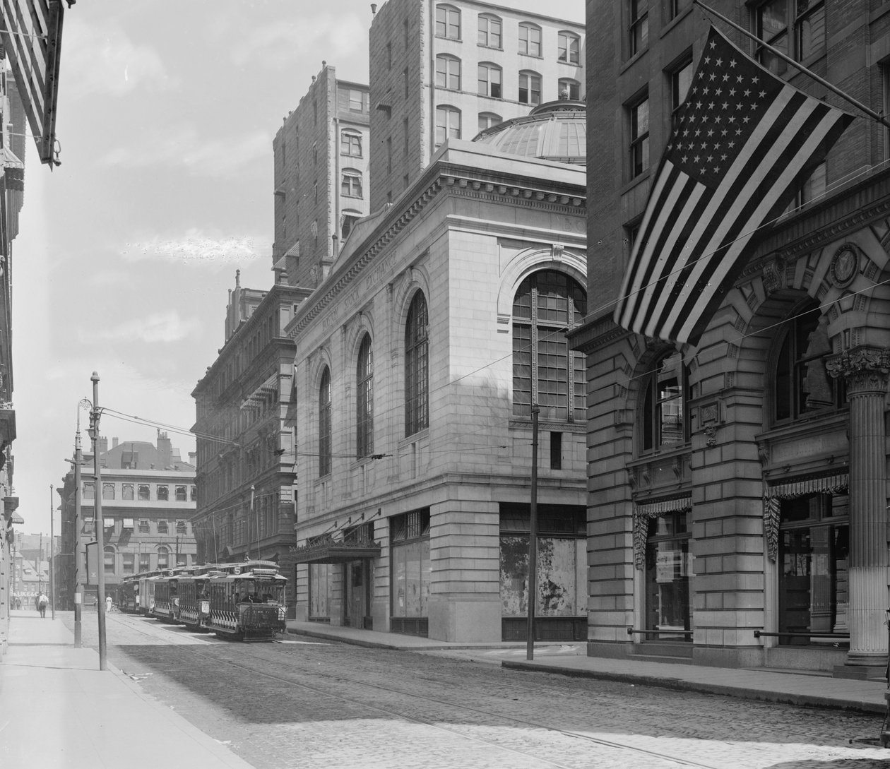 Børsen, Congress Street, Boston, Massachusetts, ca. 1910-20 af Detroit Publishing Co.