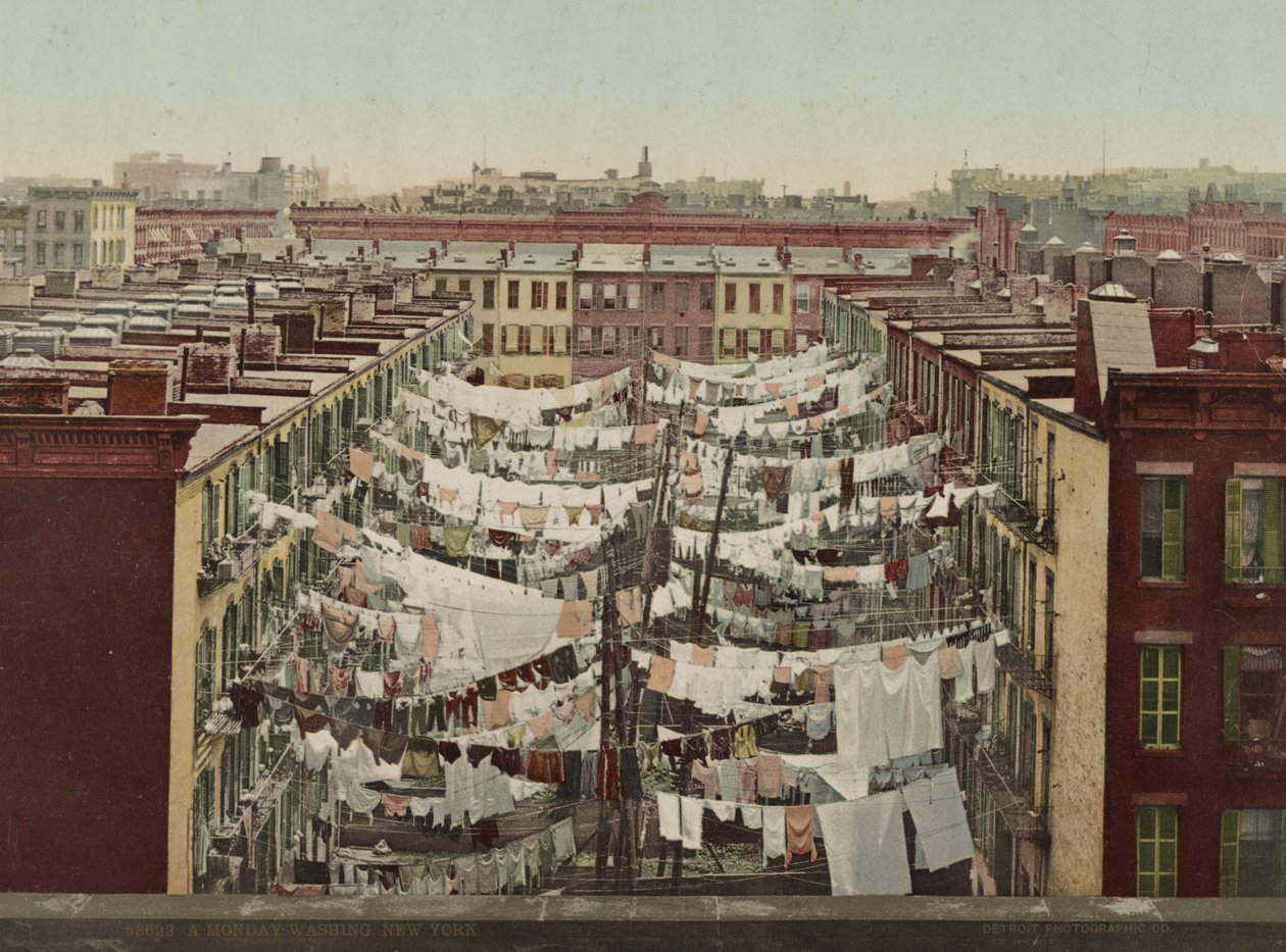 En mandagsvask, New York, ca. 1900 af Detroit Photographic Co.