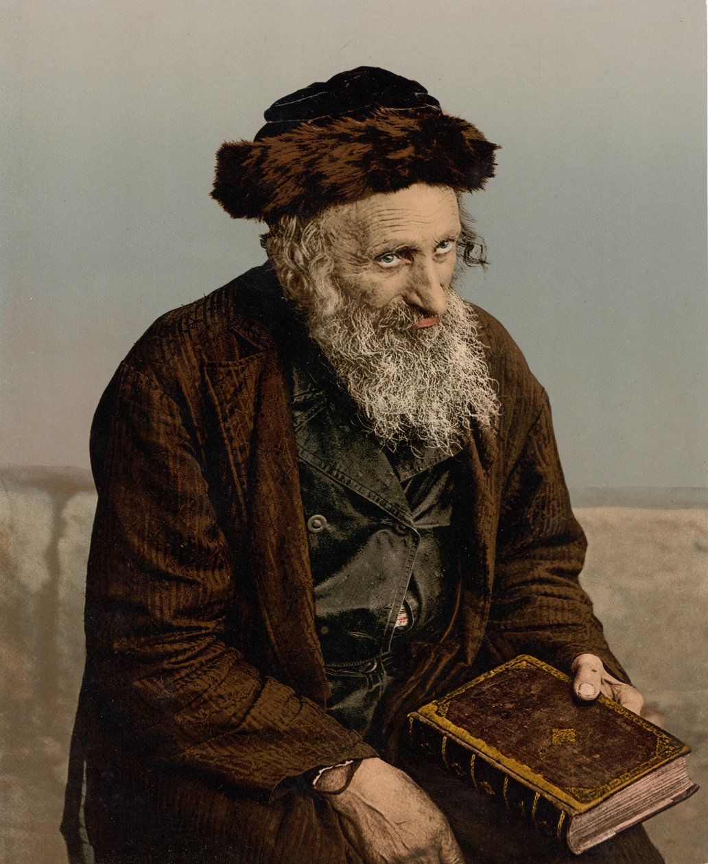 En israelit, Jerusalem, Hellig Land, ca. 1890-c. 1900 (fotokromtryk) af Detroit Photographic Co.