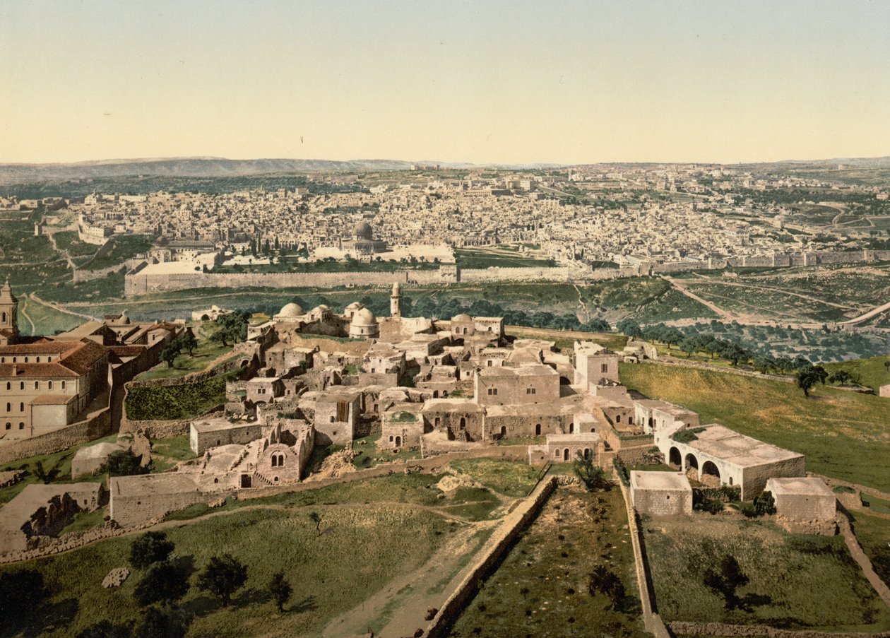 Generelt billede, Jerusalem, Det Hellige Land, ca. 1890-c. 1900 (fotokromtryk) af Detroit Photographic Co.