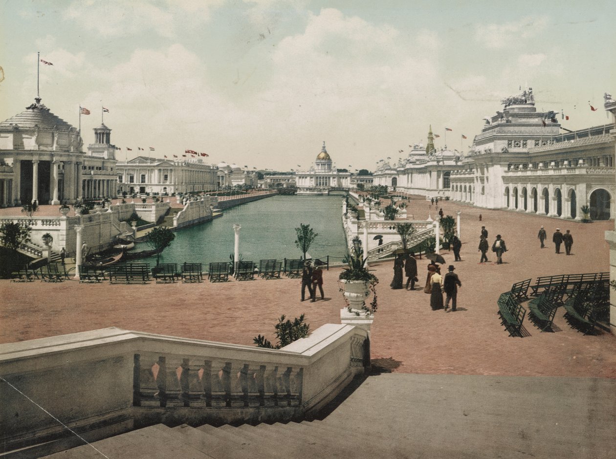 Grand Court, Trans-Mississippi Exposition, 1898 af Detroit Photographic Co.