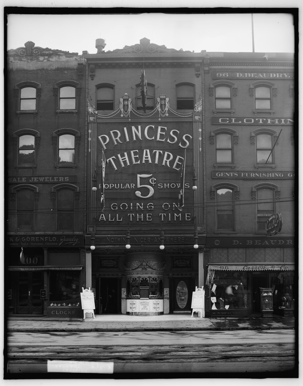 Princess Theatre, Detroit, ca. 1900 (s/h-billede) af Detroit Photographic Co.