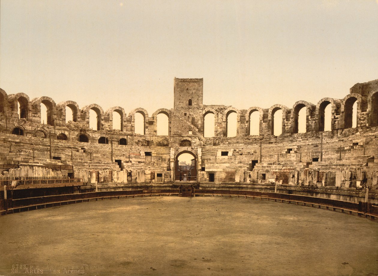 Arena, Arles, Frankrig, fotokromtryk, omkring 1900 af Detroit Publishing Co.