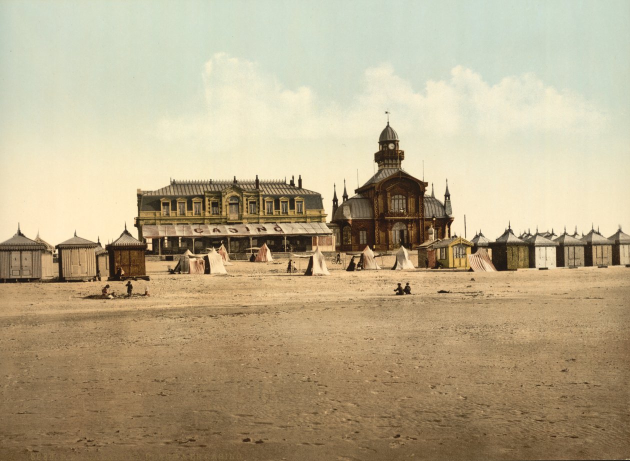 Strand og kasino, Calais, Frankrig, ca. 1900 af Detroit Publishing Co.