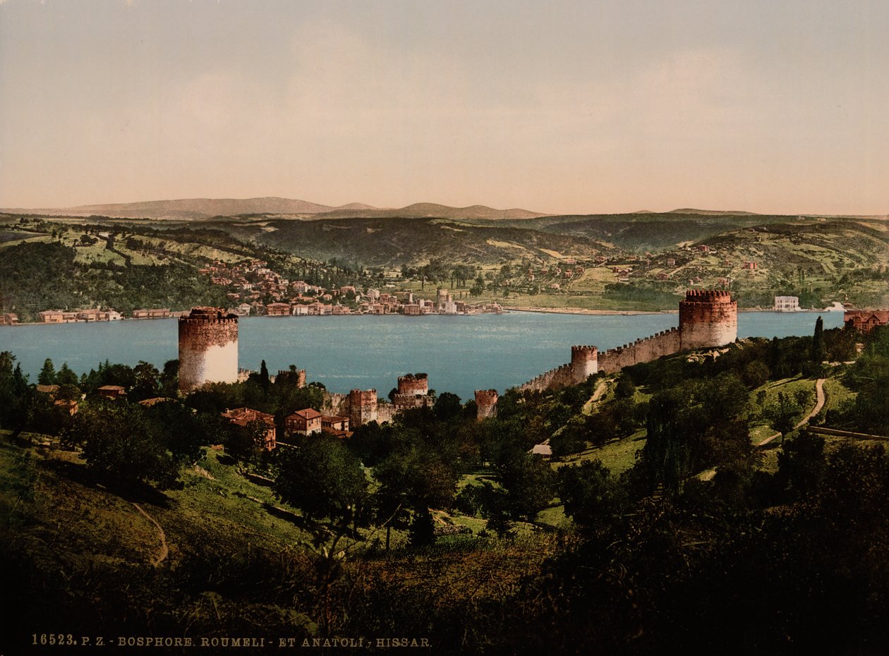 Bosporus, Rumeli og Anadali-Hissar, ca. 1890-1900 (fotokromtryk) af Detroit Publishing Co.
