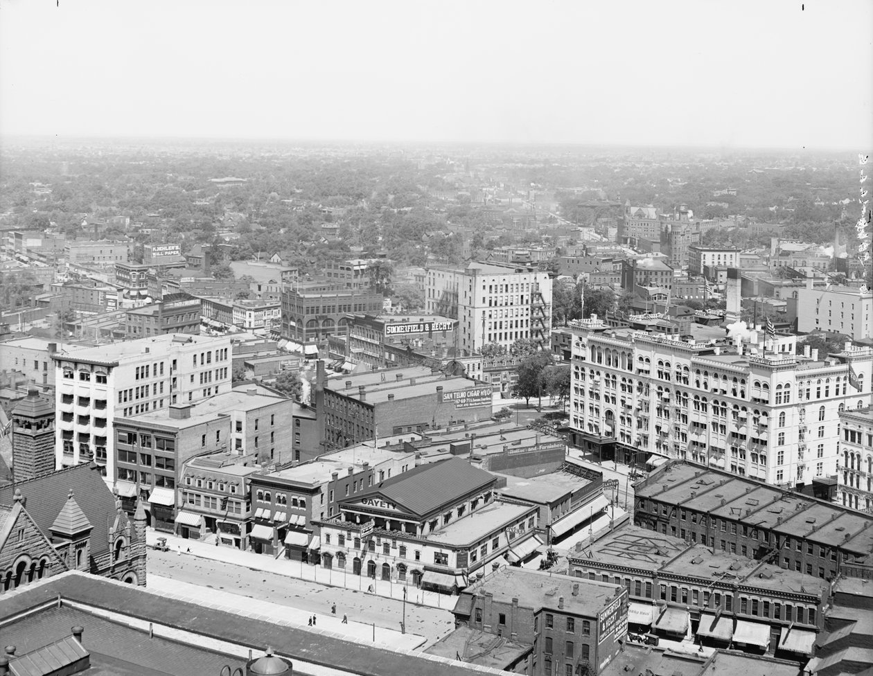 Detroit, Michigan, ca. 1908 (s/h-billede) af Detroit Publishing Co.