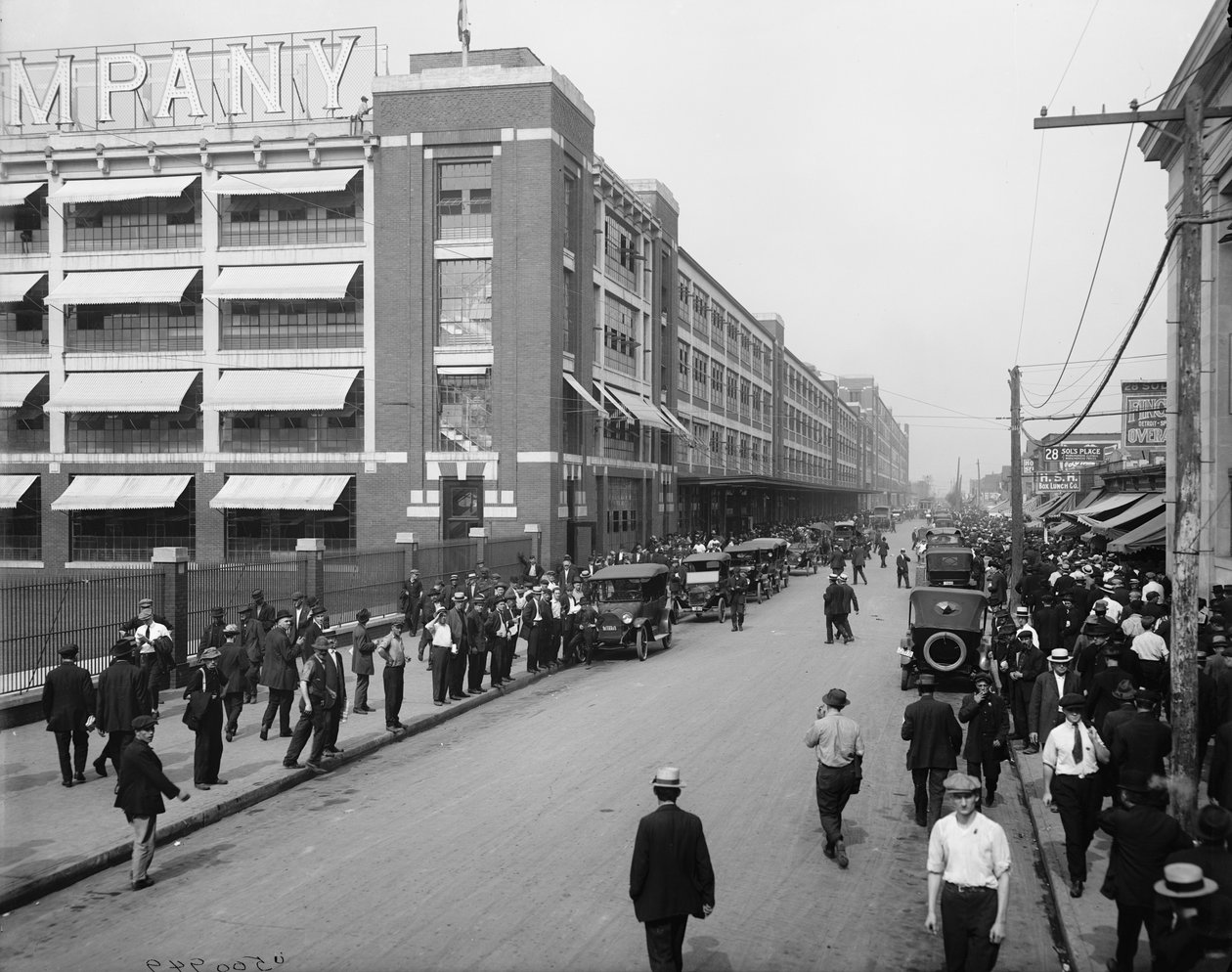 Skift klokken fire, Ford Motor Company, Detroit af Detroit Publishing Co.