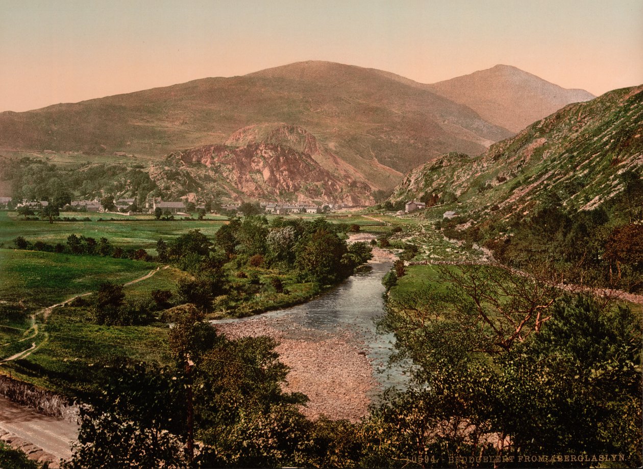 Fra Aberglasyn, Beddgelert, Wales, ca. 1890-1900 (fotokromtryk) af Detroit Publishing Co.
