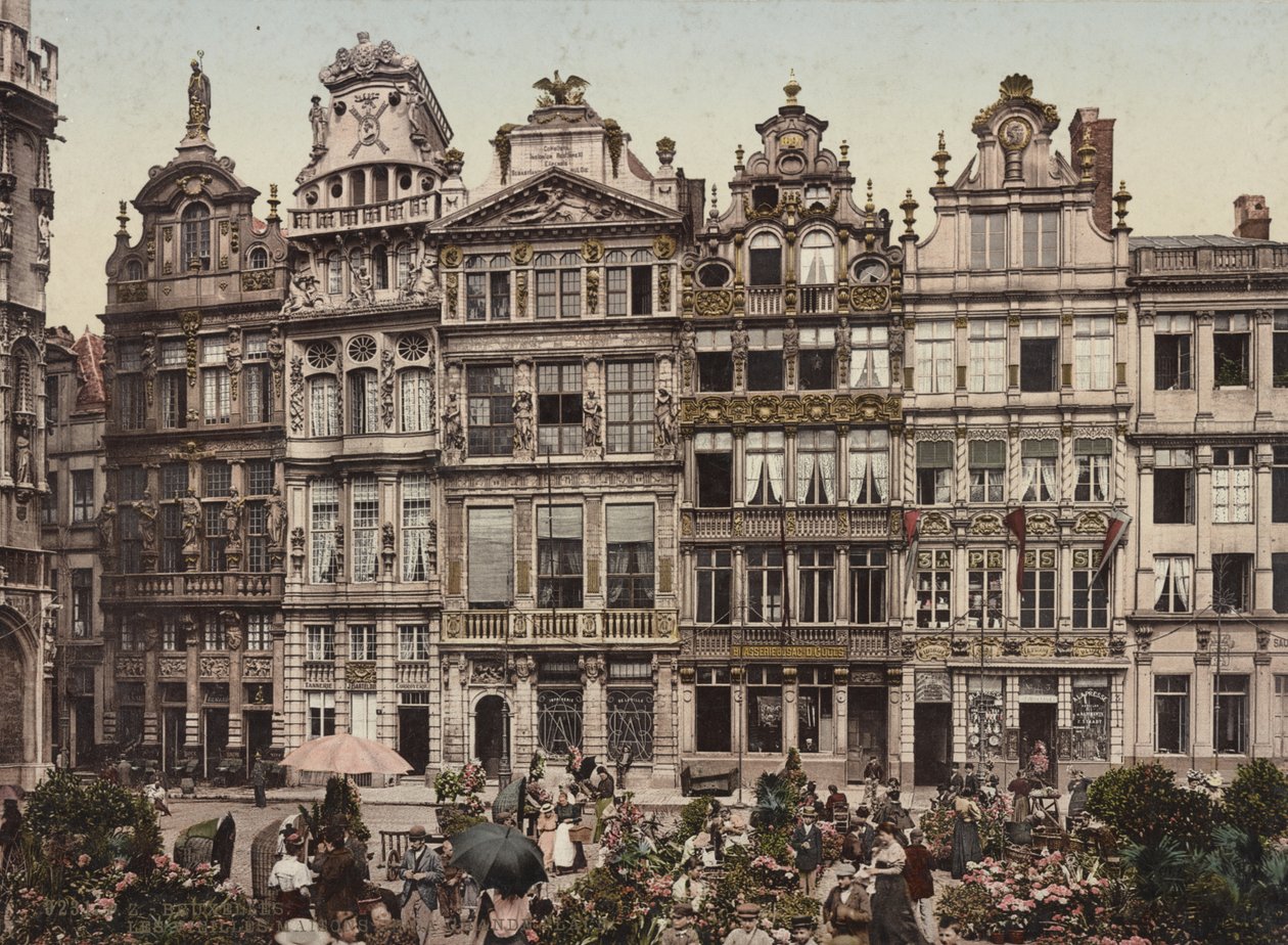 Grand Place, Bruxelles, ca. 1900 af Detroit Publishing Co.