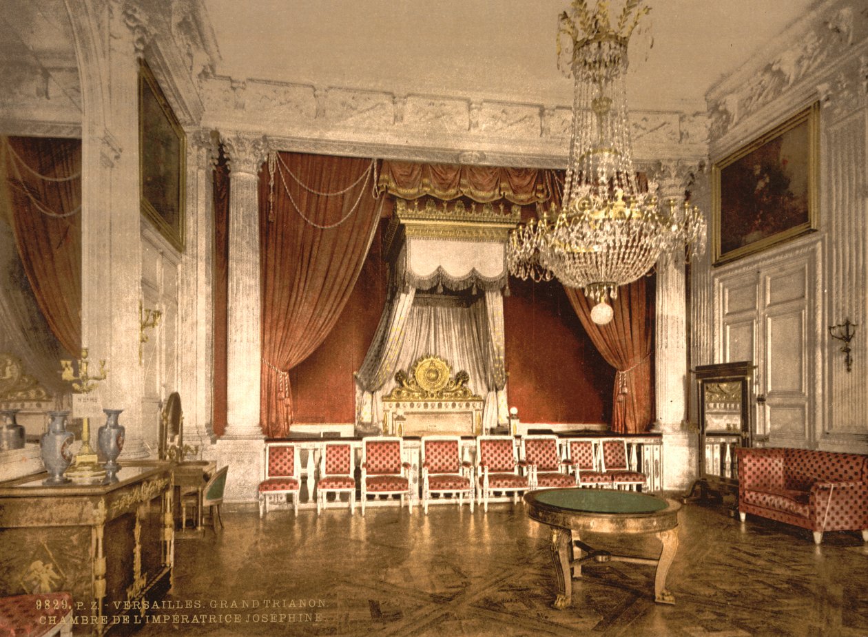 Grand Trianon, kejserindens kammer, Versailles, ca. 1890-1900 af Detroit Publishing Co.