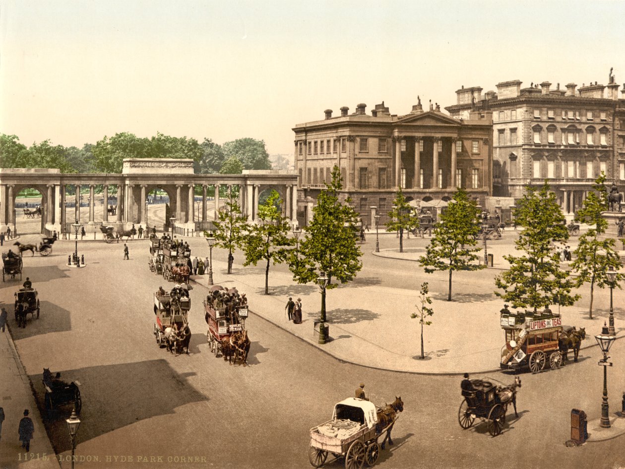 Hyde Park Corner, London, ca. 1890-1900 af Detroit Publishing Co.