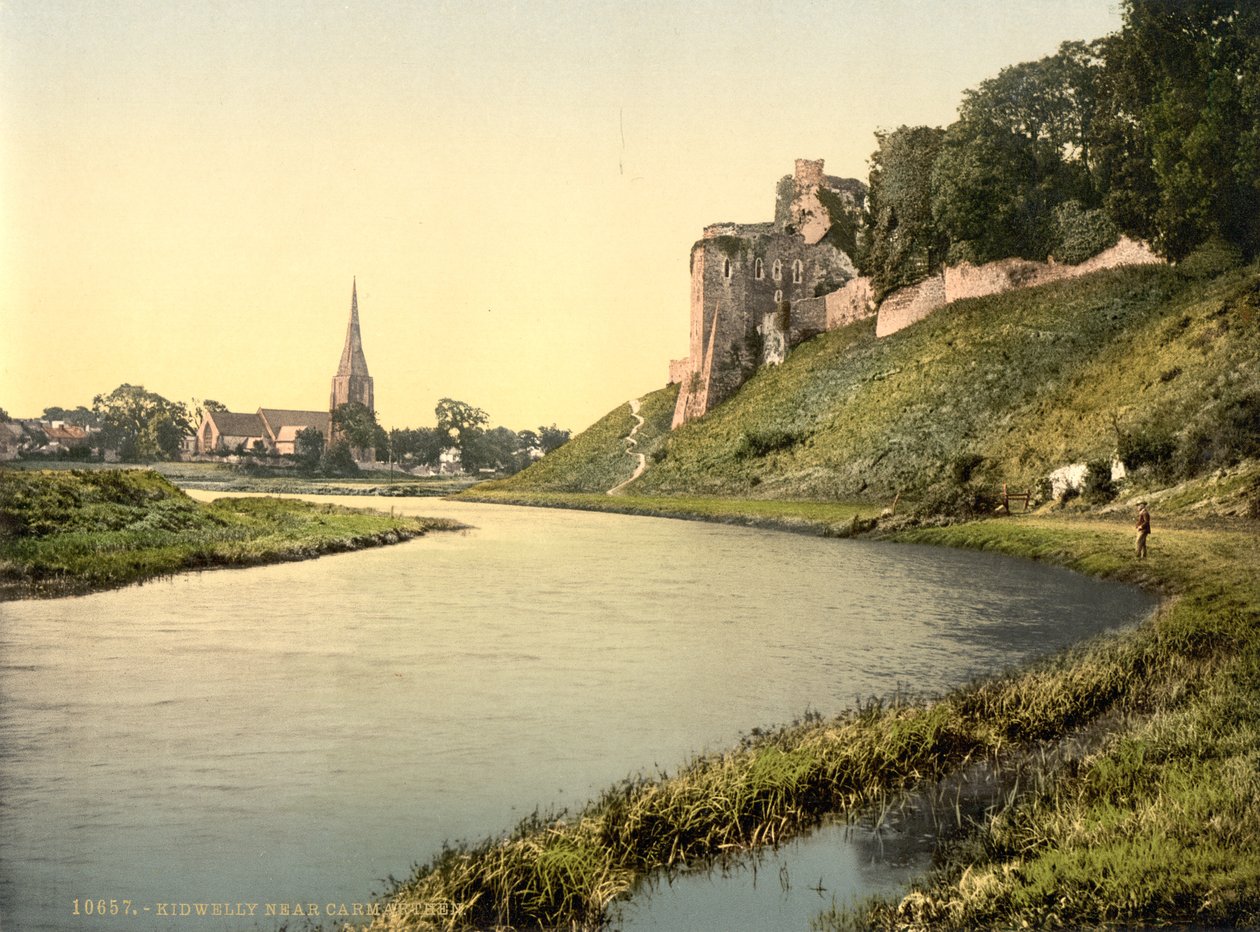 Kidwelly, Carmarthen, Wales, ca. 1890-1900 (fotokromtryk) af Detroit Publishing Co.