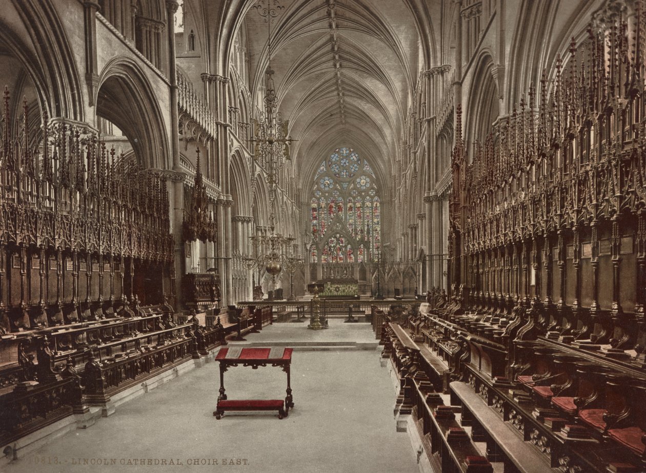 Lincoln Cathedral kor, ca. 1900 af Detroit Publishing Co.