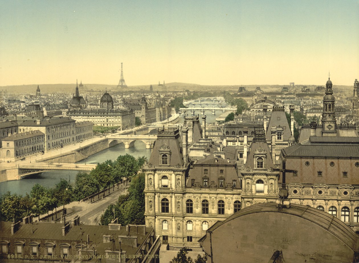 Panorama over de syv broer, Paris, ca. 1890 af Detroit Publishing Co.