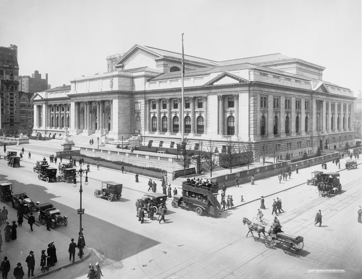 Public Library Building, New York City, USA, ca. 1915 af Detroit Publishing Co.