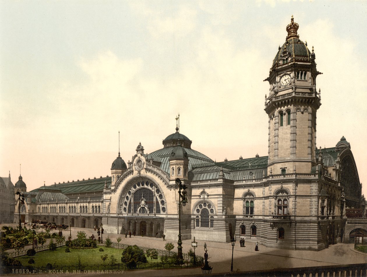 Jernbanestation, Köln, Tyskland, ca. 1900 af Detroit Publishing Co.