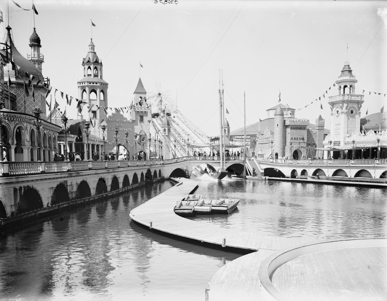 Skyd sliskerne, Lune Park, Coney Island af Detroit Publishing Co.