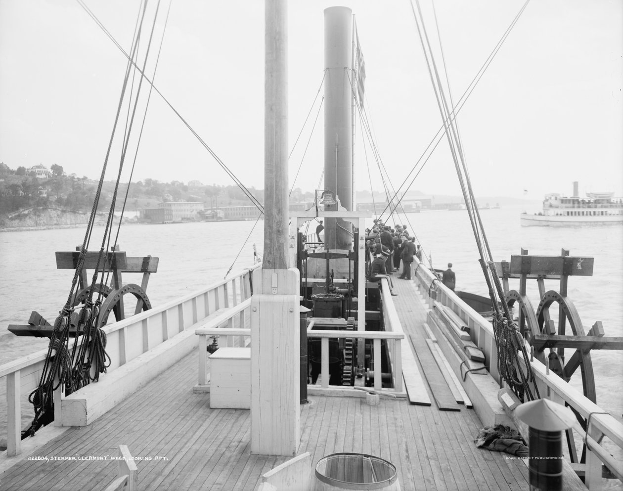 Damper Clermont, dæk, ser agterud, 1909 af Detroit Publishing Co.