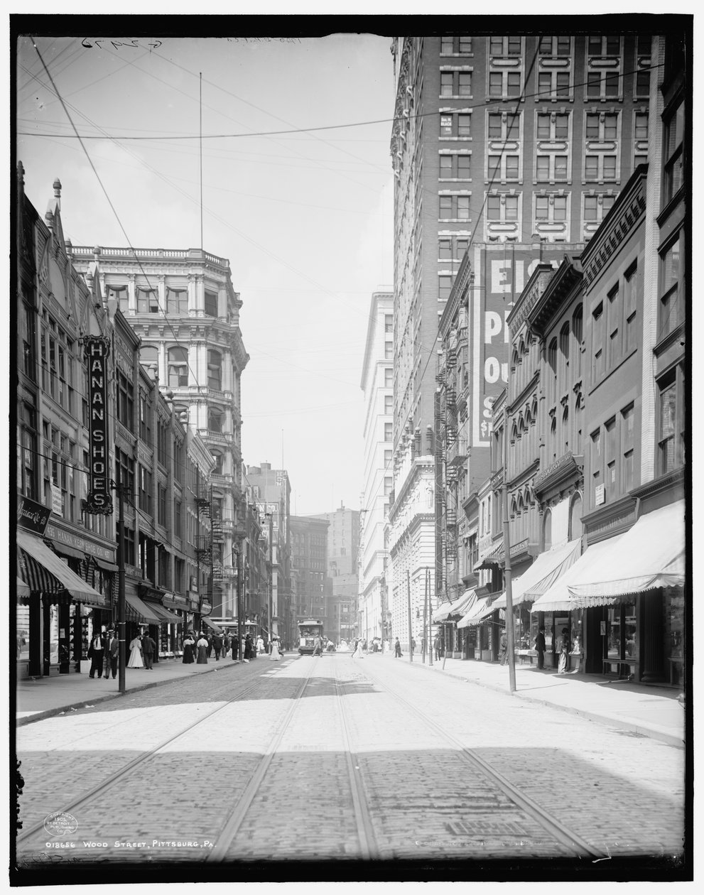 Wood Street, Pittsburgh, Pa. af Detroit Publishing Co.