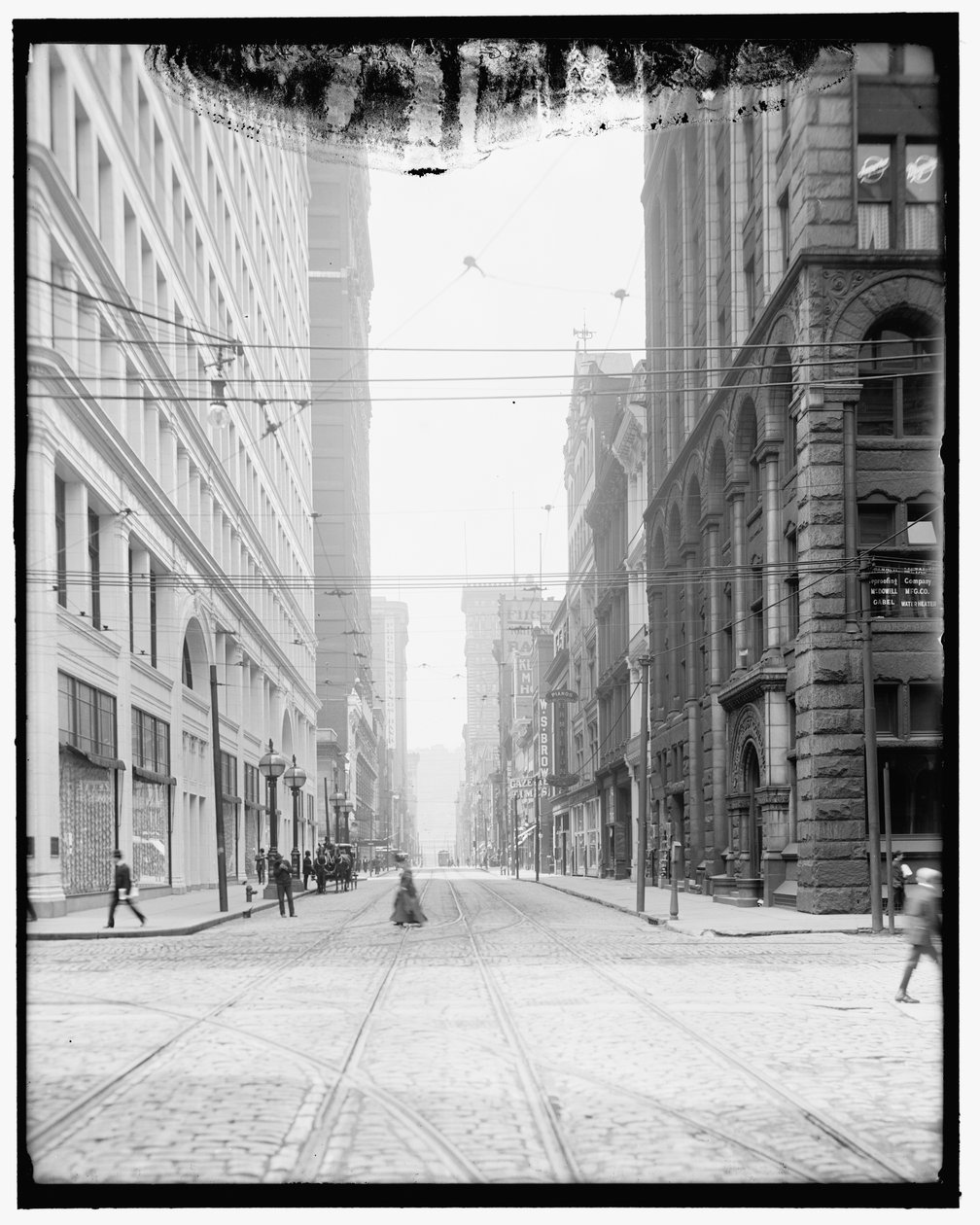 Wood Street, Pittsburgh, Pa. af Detroit Publishing Co.