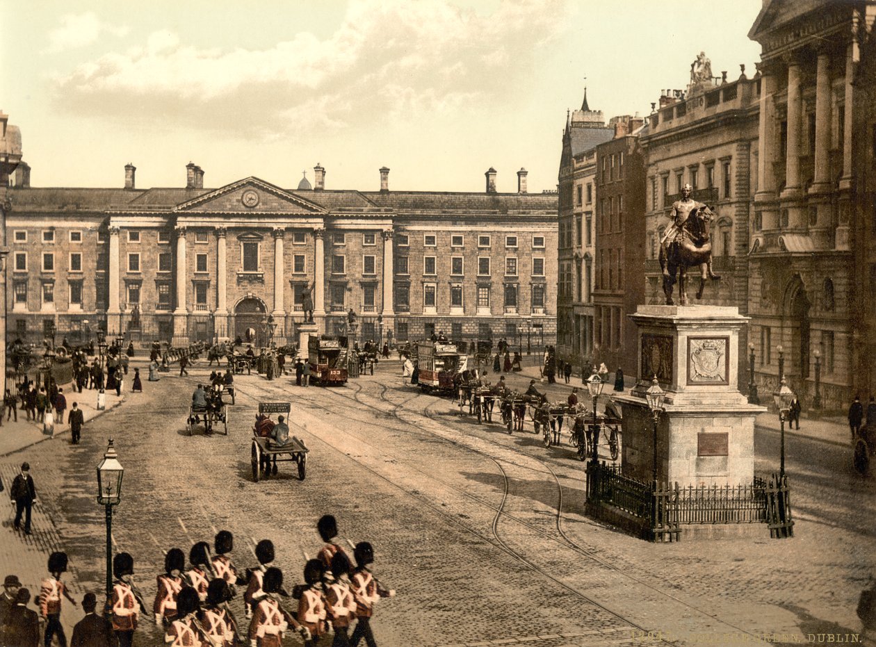 College Green, Dublin, ca.1890-1900 (fotokrom) af Detroit Publishing Co.