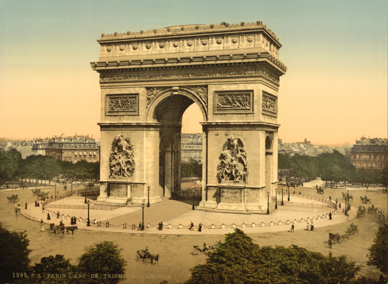 Larc de Triomphe, Paris, ca. 1890-1900 (fotokrom) af Detroit Publishing Co.