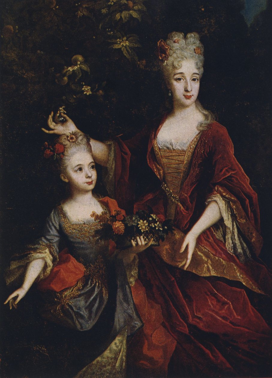 Mor og datter, efter Nicolas de Largilliere (1656-1746) af Devambez