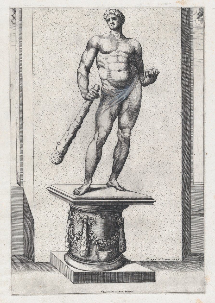 Mirror of Roman Magnificence: Herkules med Hesperidernes æbler, 1581., 1581. af Diana Mantuana