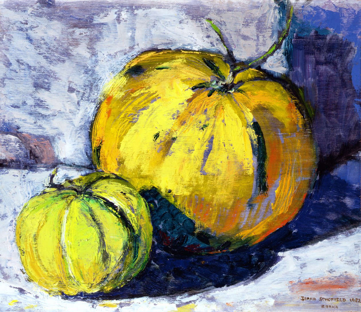 Melons in the Sun, 1982 (tavle) af Diana Schofield