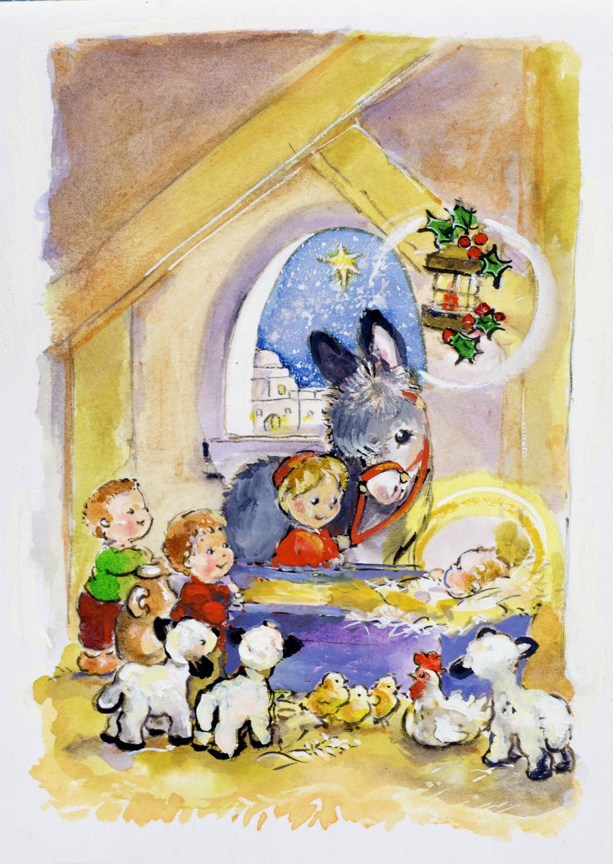 Away in a Manger, 1996 (wc) af Diane Matthes
