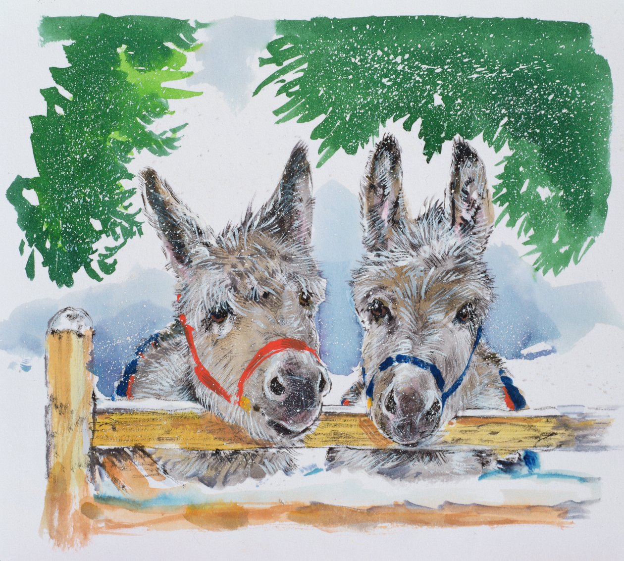 Friends in the Field, 1996 (wc) af Diane Matthes