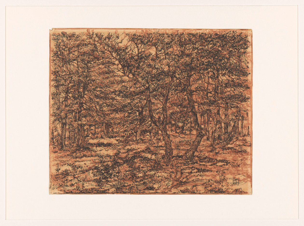 skovlandskab af Dick Ket (signed by artist)