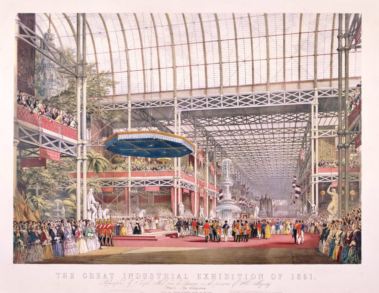 Store udstilling, Crystal Palace, Hyde Park, London, 1851 af Dickinson Brothers