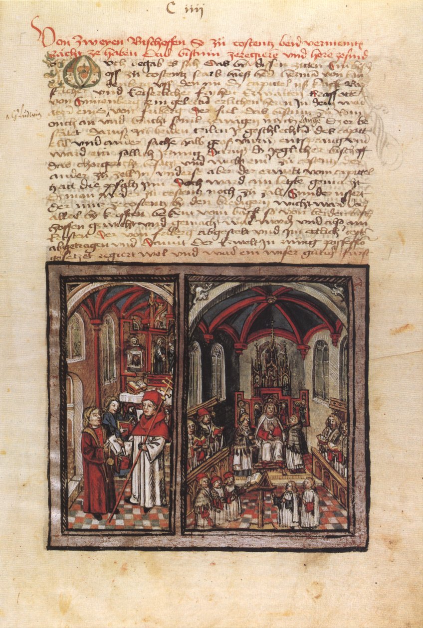 Constance bispedømme i 1474 af Diebold Schilling the Younger