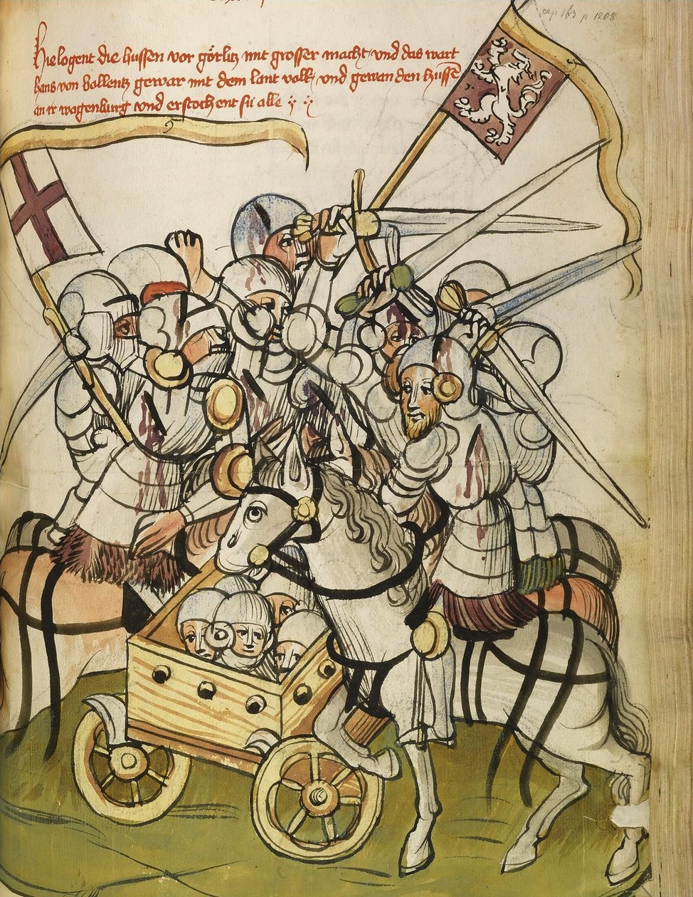 Hussitterkrig fra: Kejser Sigismunds liv og tider af Eberhard Windeck, ca. 1450 af Diebold, Lauber