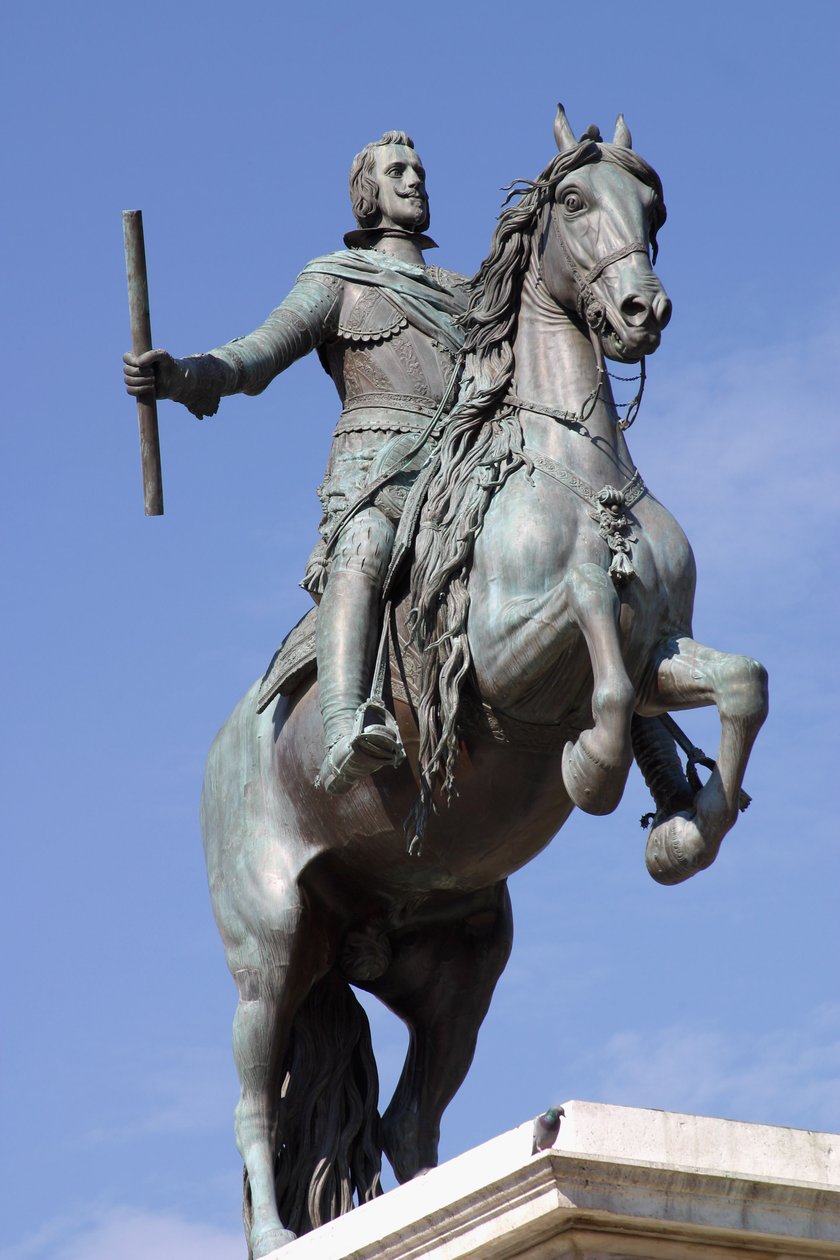 Rytterstatue af Filip IV (1605-65) Konge af Spanien, støbt i bronze af Tacca (bronze) (se også 53906 og 79531) af Diego Velázquez