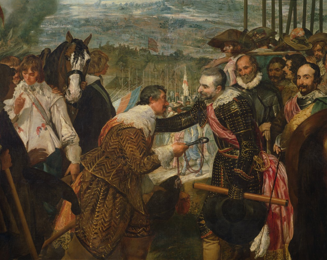 Overgivelsen af Breda, 1625, ca. 1635 olie på lærred detalje af 30730 af Diego Velázquez