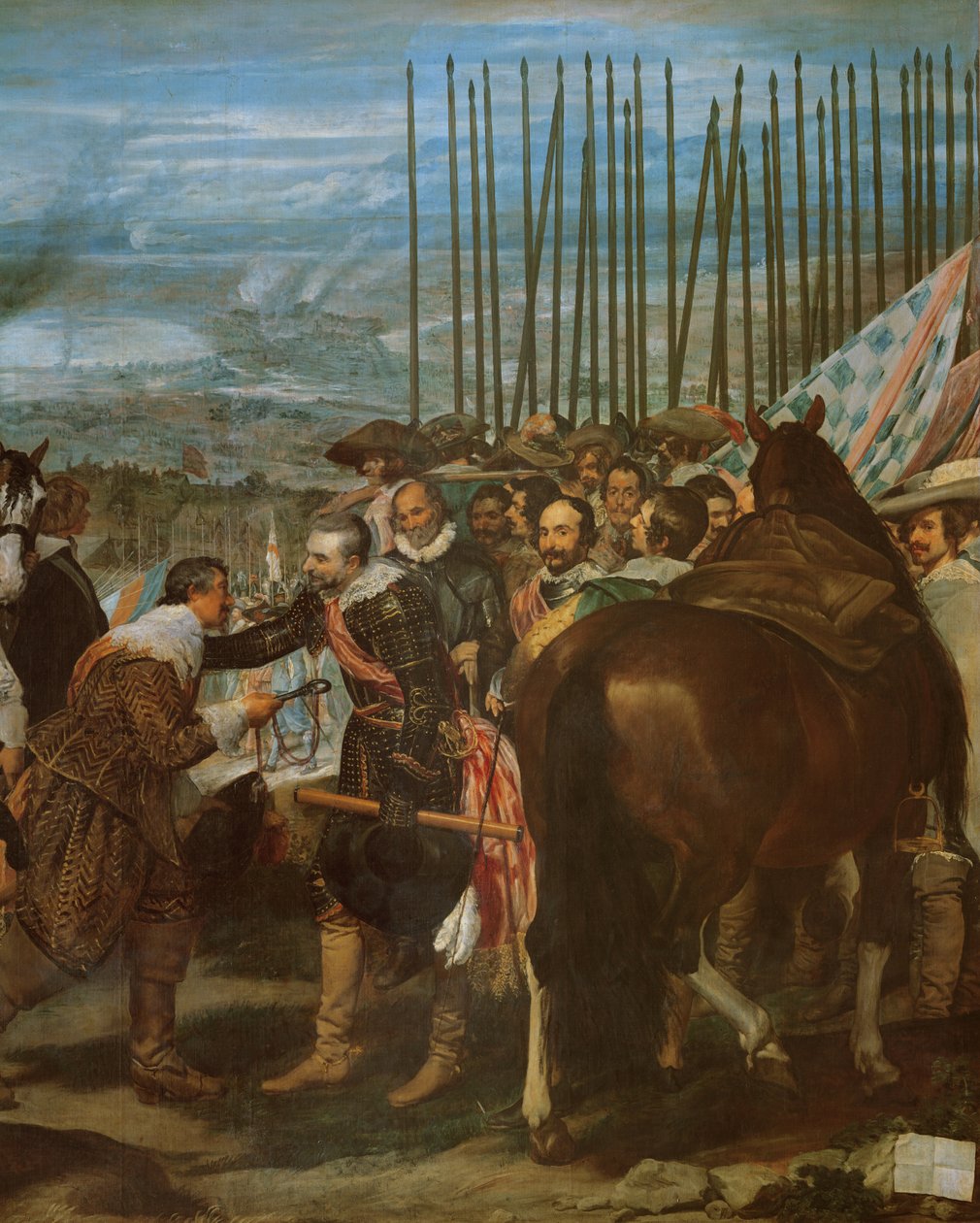 Overgivelsen af Breda, 1625, ca. 1635 olie på lærred detalje af 30730 af Diego Velázquez