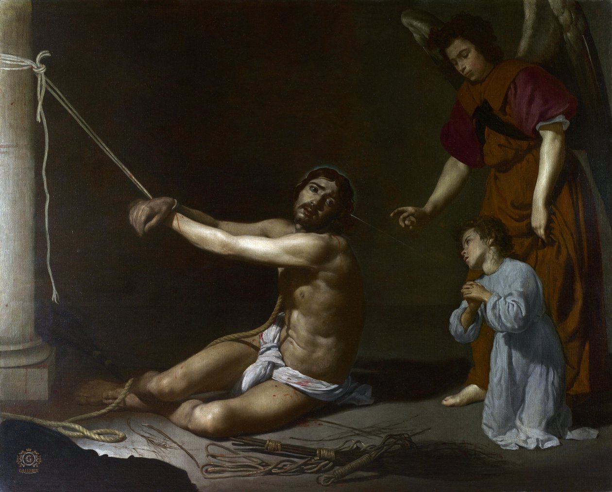 Bundet Kristus og kristen sjæl af Diego Velázquez
